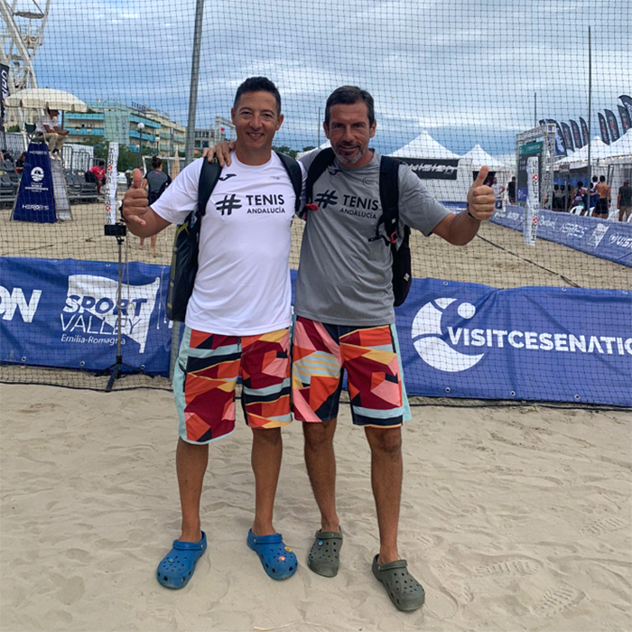 Liberto Amate y Alejandro Abadía en el mundial de tenis playa de Cesenatico