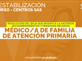 Modificación de la Resolución del BOJA sobre Nombramientos y Personas Decaídas para Médico/a de Familia en Atención Primaria (Centros SAS) - OEP Estabilización