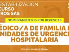 Nombramientos por Repesca para Médicos/as de Familia en Unidades de Urgencia Hospitalaria de los Centros SAS