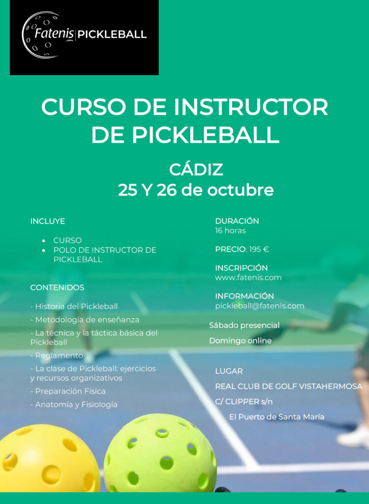 Curso de Instructor de Pickleball en Cádiz