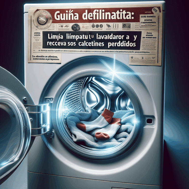 Guía Definitiva: Limpia Tu Lavadora y Recupera esos Calcetines Perdidos