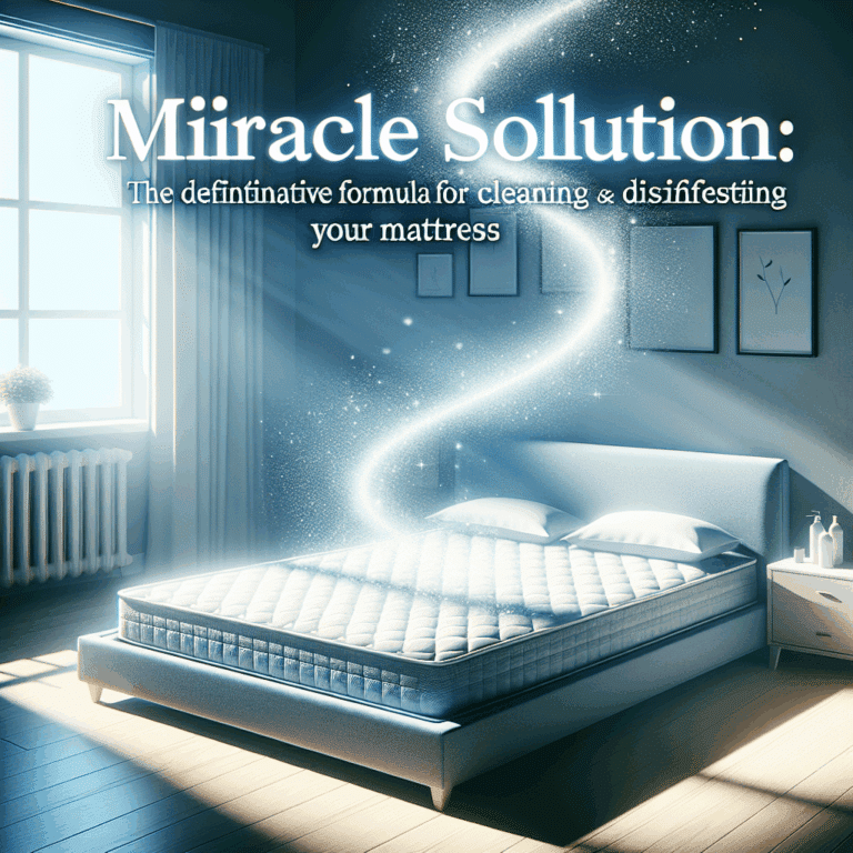 Solución Milagrosa: La Fórmula Definitiva para Limpiar y Desinfectar tu Colchón