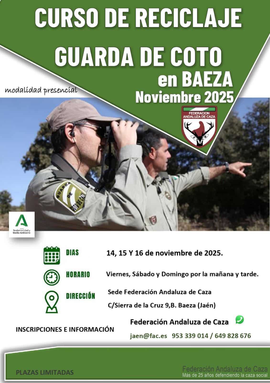 Taller de Reciclaje para Guardas de Coto de Caza en curso reciclaje jaén