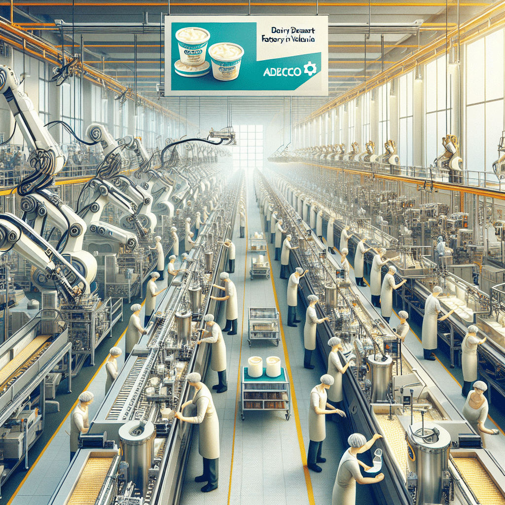 Adecco Busca 50 Operarios/as para Fábrica de Postres Lácteos Romar en Valencia 1 Adecco Busca 50 Operariosas para Fabrica de Postres Lacteos Romar