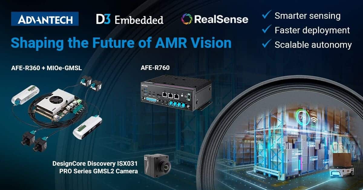 Advantech y D3 Embedded Unen Fuerzas para Potenciar la Vision