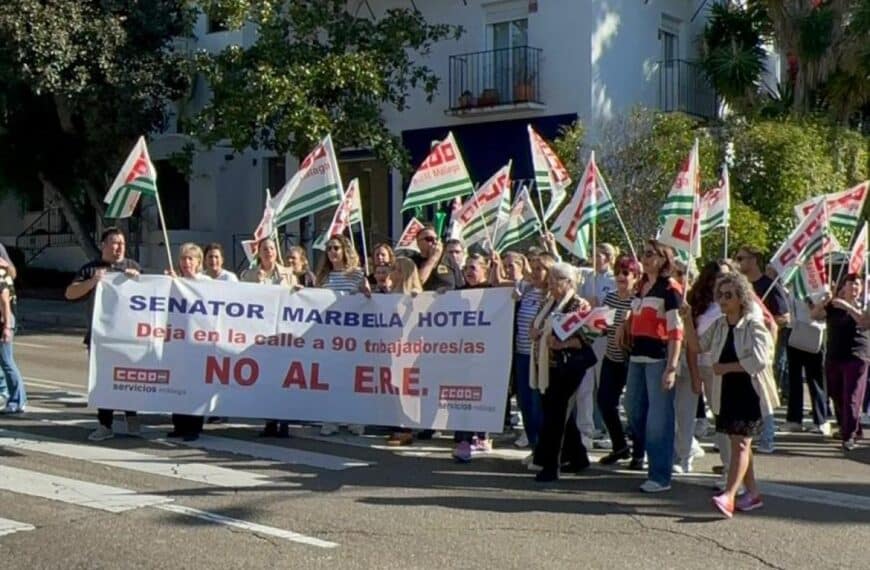 CCOO critica al grupo hotelero Meliá por ningunear a la Consejería de Empleo y boicotear la búsqueda de soluciones para 107 despidos del hotel Senator de Marbella