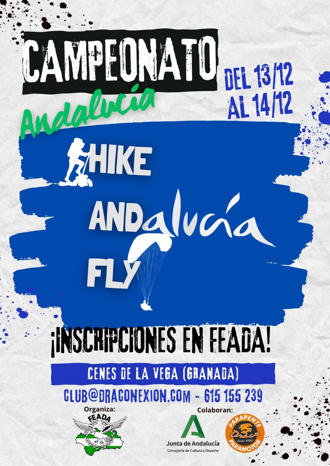 Campeonato de Andalucía de Parapente Hike&Fly en Cenes de la Vega - 13 y 14 de Diciembre (PRP) 1 Campeonato de Andalucía de Parapente Hike&Fly en Cenes de la Vega - 13 y 14 de Diciembre (PRP)