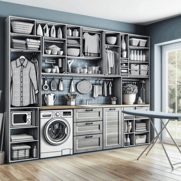 Cómo integrar zona de lavado y planchado en la cocina, pero de forma secreta