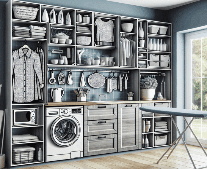 Cómo integrar zona de lavado y planchado en la cocina, pero de forma secreta