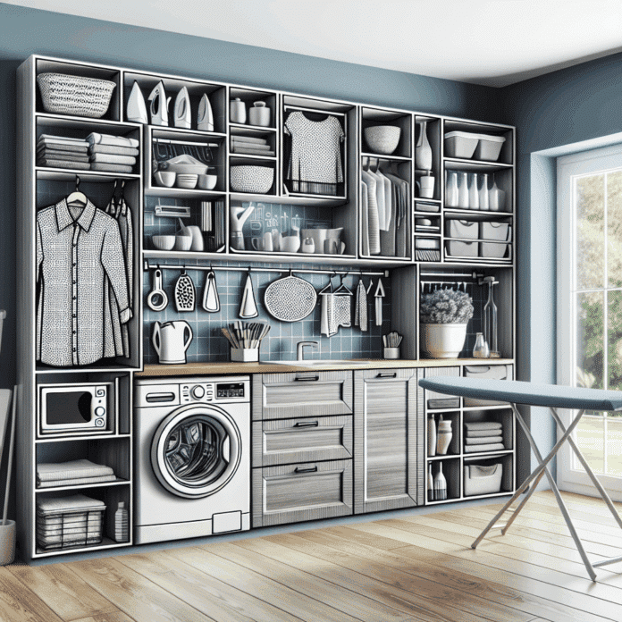 Cocina Moderna con Lavadero y Área de Planchado Oculta 1 Cómo integrar zona de lavado y planchado en la cocina, pero de forma secreta