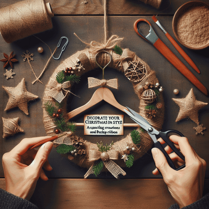 Crea, Decora, Inspira: Transformaciones Únicas con Perchas Viejas y Cinta de Yute 1 No lo sabía, pero con una percha vieja y una cinta de yute, podemos hacer esta decoración navideña que persigue el color tendencia esta Navidad