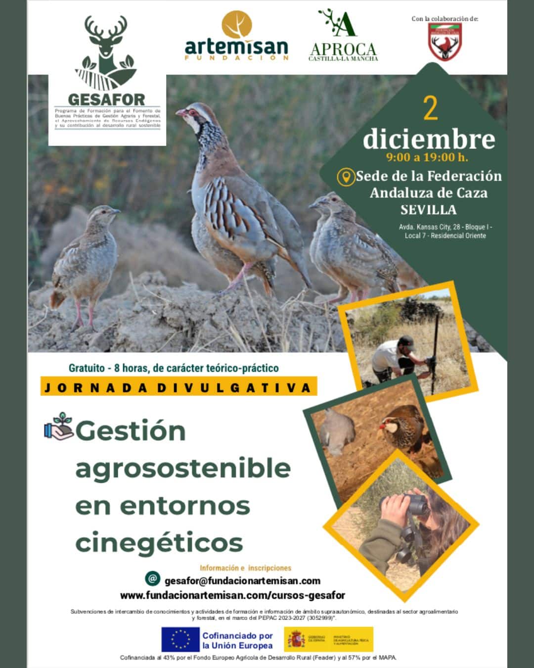 Curso de Gestión Agrosostenible en Entornos Cinegéticos en la Sede de la FAC en Sevilla