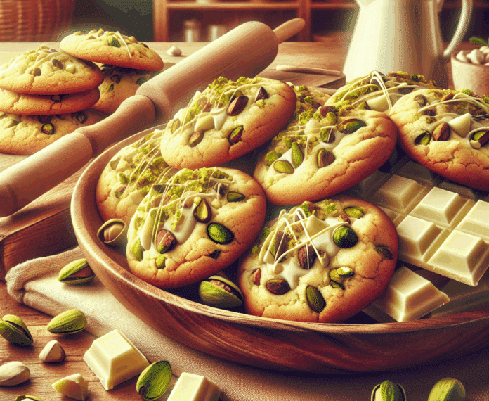 Cookies de pistacho y chocolate blanco, deliciosas en 30 minutos