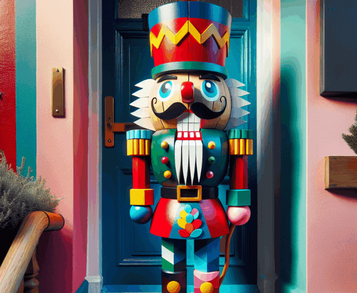 Jamás se me hubiera ocurrido hacer un cascanueces para la puerta de casa con macetas de plástico, latas y botellas