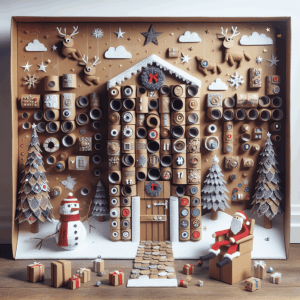 Cómo hacer un calendario de adviento usando rollos de papel higiénico y una caja de cartón: el resultado es espectacular
