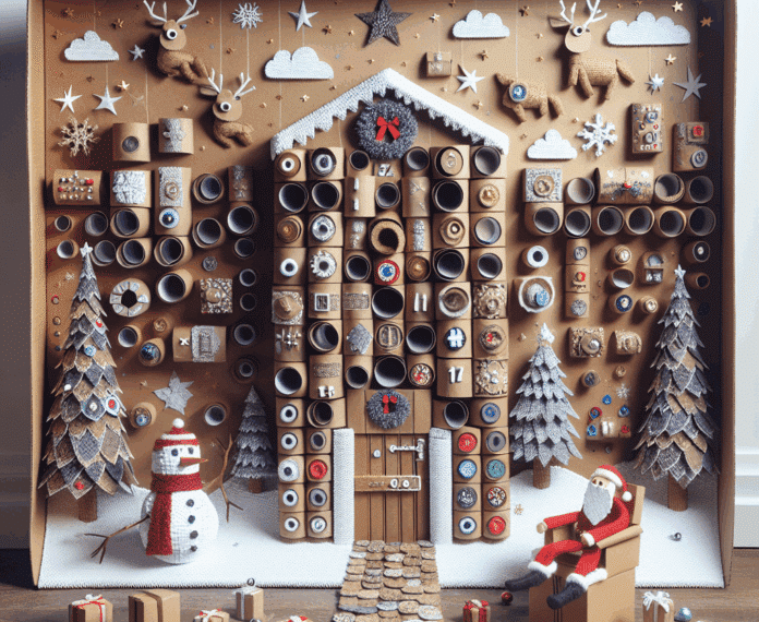 Cómo hacer un calendario de adviento usando rollos de papel higiénico y una caja de cartón: el resultado es espectacular