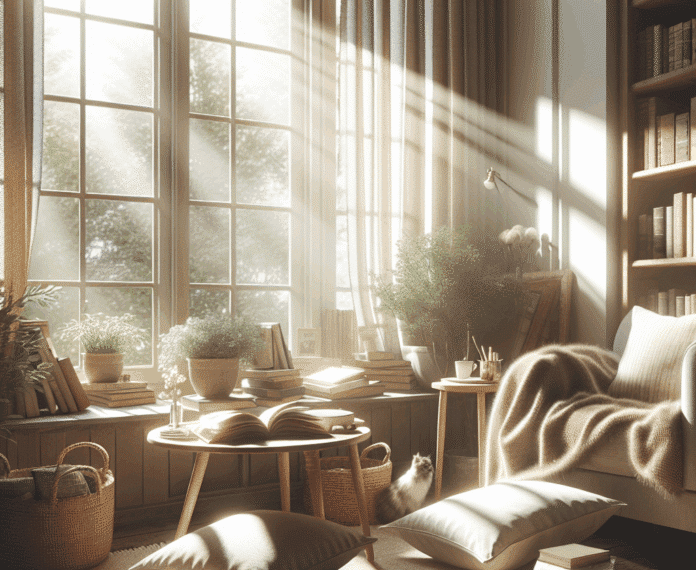 llena de luz y confort y con un precioso rincón de lectura