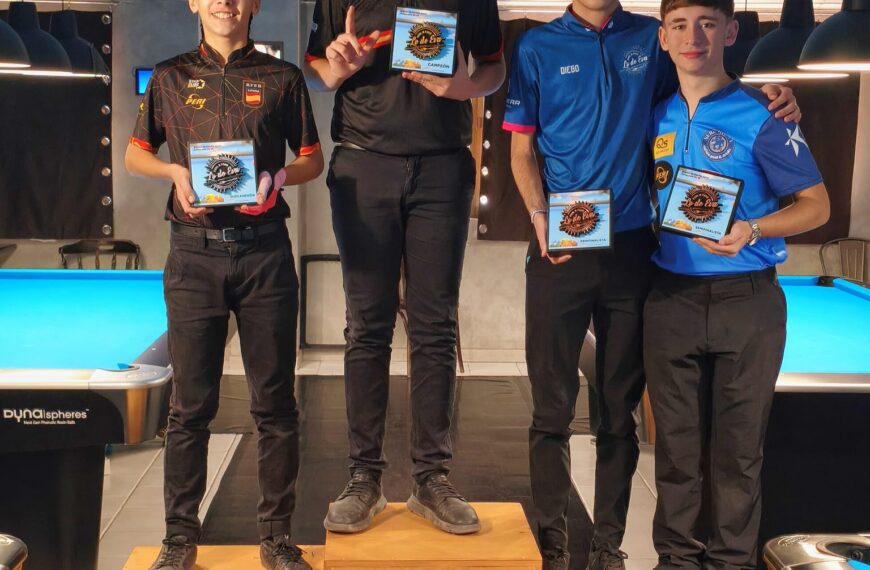 El andaluz Efrén Reyes, Subcampeón de España Junior en la 2ª Prueba de la Copa de España de Pool Bola 10 - Federación Andaluza de Billar