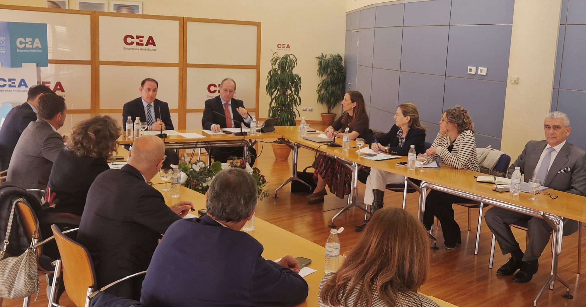 Encuentro de Trabajo de la CEA con Secretarios Generales Territoriales para Fortalecer la Coordinación Empresarial en Andalucía