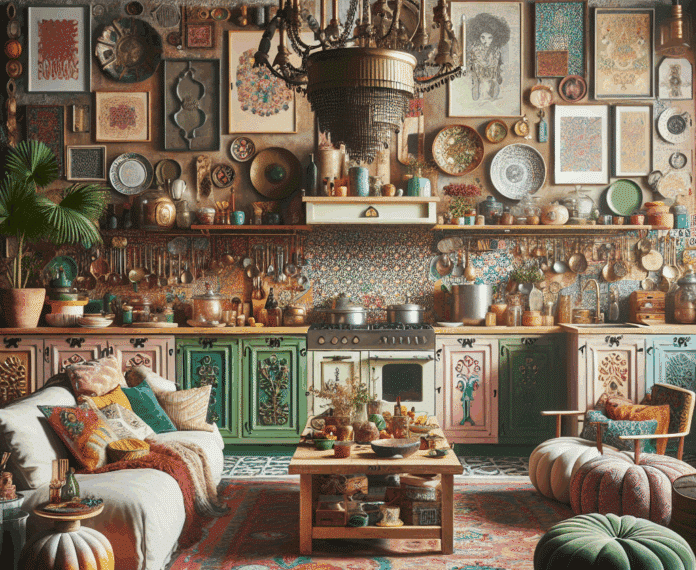 Diseño de cocina maximalista