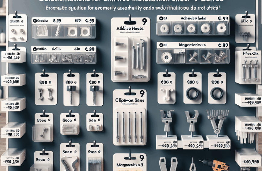 Innovación Asequible: Soluciones Económicas para Instalación sin Taladros por Menos de 9 Euros