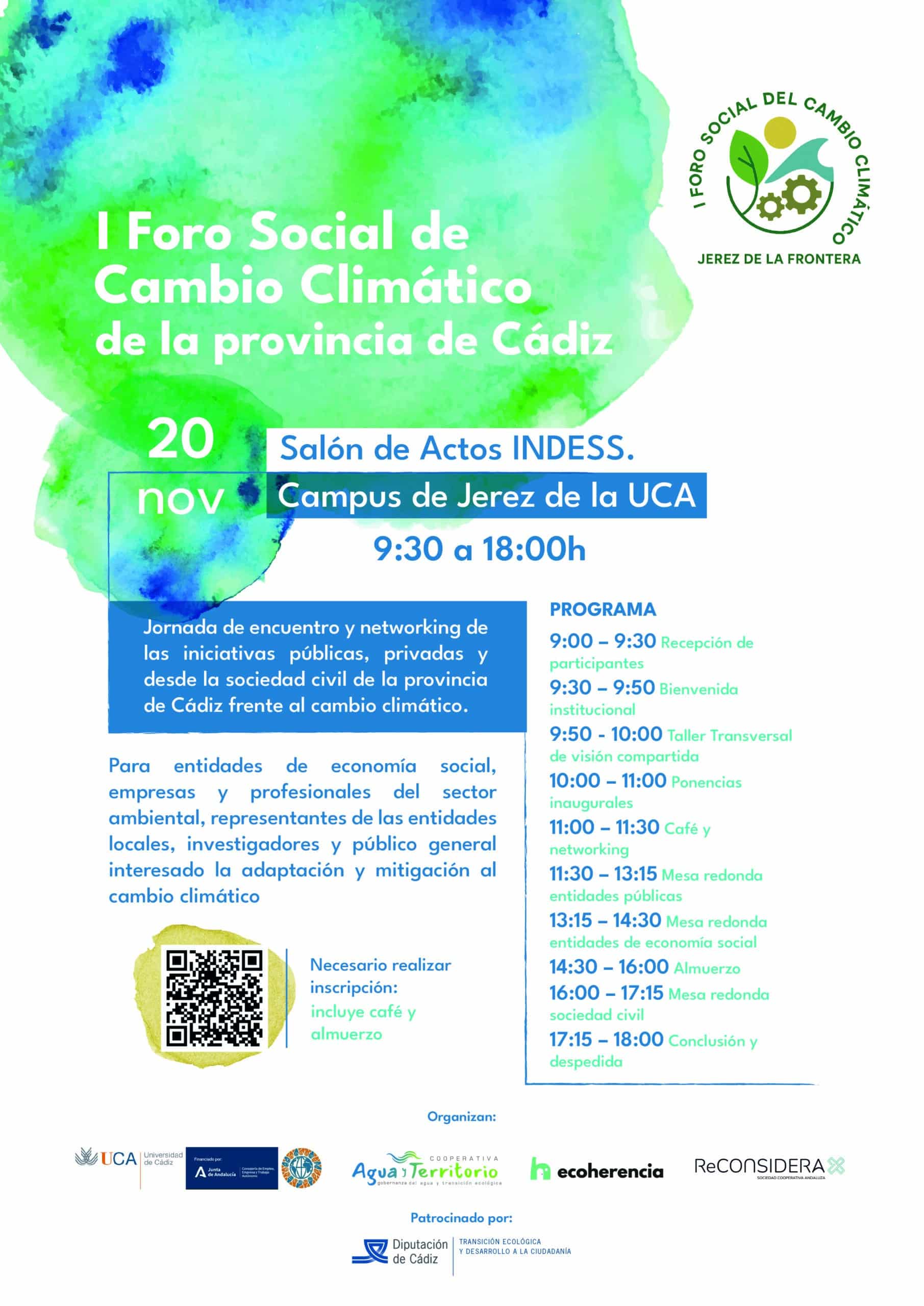 Jerez de la Frontera será la sede del I Foro I Foro Social del Cambio Climático