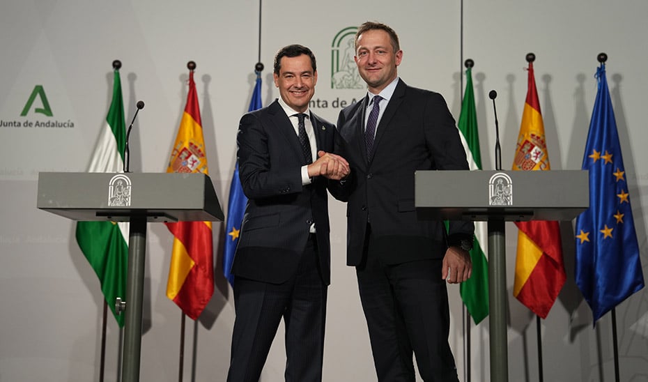 Moreno solicita a la Comisión Europea salvaguardar el campo andaluz y conservar los fondos de la PAC.