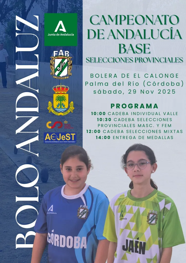 Programa y Bases del Campeonato de Andalucía Base Individual y Campeonato de Andalucía Base de Selecciones Provinciales – Federación Andaluza de Bolos 1 Programa y Bases del Campeonato de Andalucía Base Individual y Campeonato de Andalucía Base de Selecciones Provinciales – Federación Andaluza de Bolos