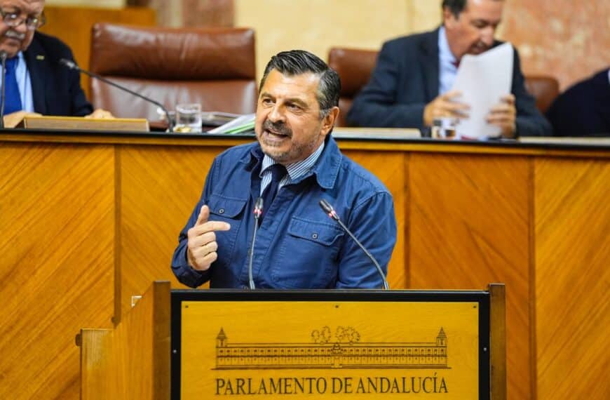 Toni Martín, en el Parlamento de Andalucía