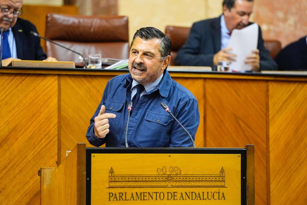 Toni Martín, en el Parlamento de Andalucía