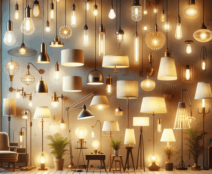 Iluminación de un salón moderno