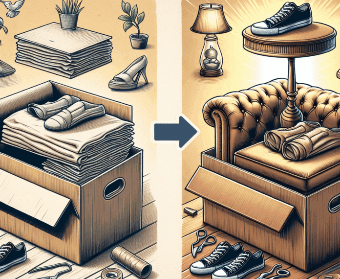 Con una caja de zapatos reutilizada y sábanas viejas, puedes hacer este precioso organizador para tu hogar