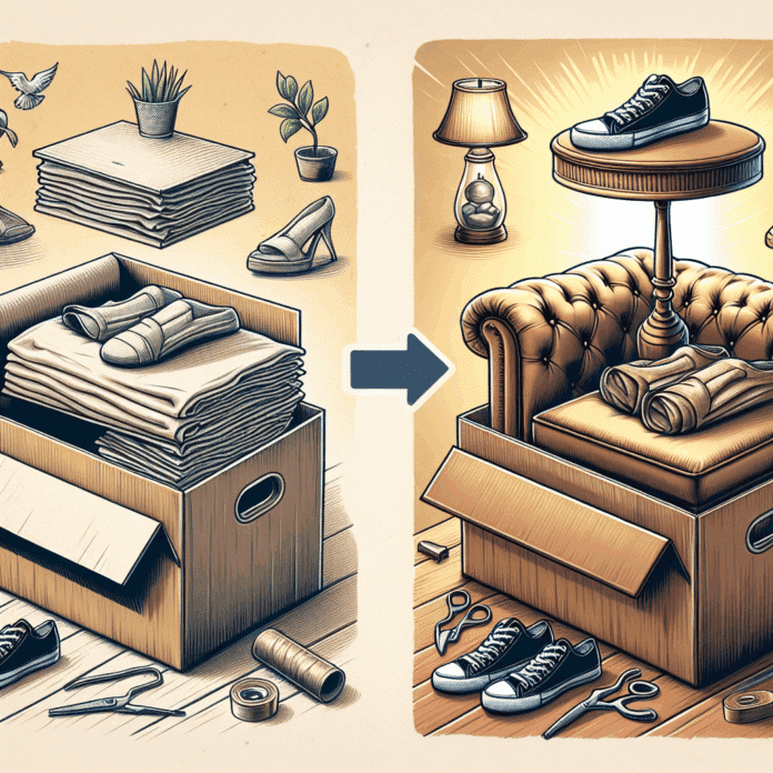 Transforma una Caja de Zapatos y Sábanas Viejas en un Elegante Organizador para el Hogar 1 Con una caja de zapatos reutilizada y sábanas viejas, puedes hacer este precioso organizador para tu hogar