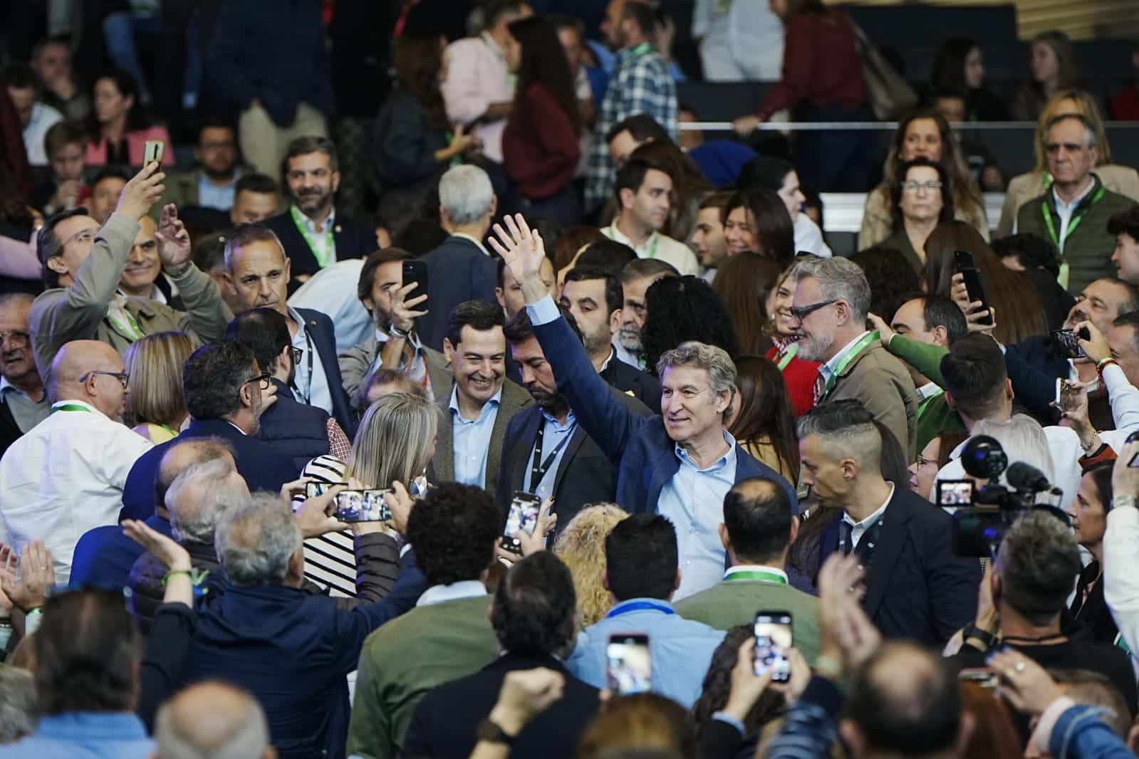 Nuñez Feijóo a su llegada al plenario del XVII Congreso del Partido Popular de Andalucía
