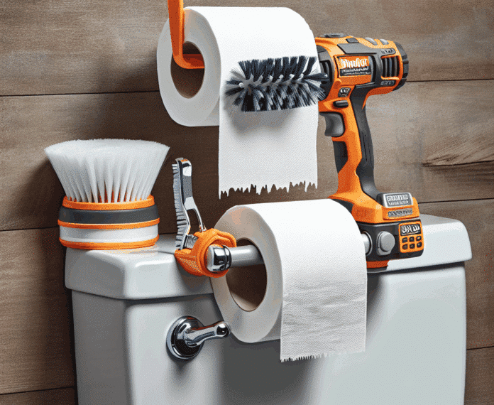 Leroy Merlin rebaja la solución dos en uno, un portarrollos que no necesita taladros e incluye la escobilla del baño