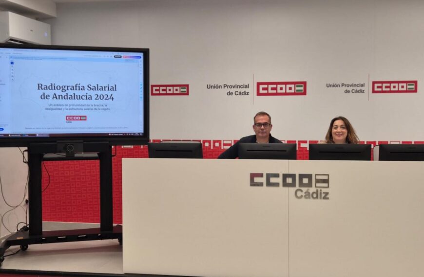 Presentación CCOO Cádiz del Informe de Salarios y Personas Asalariadas de la Provincia, año 2024"