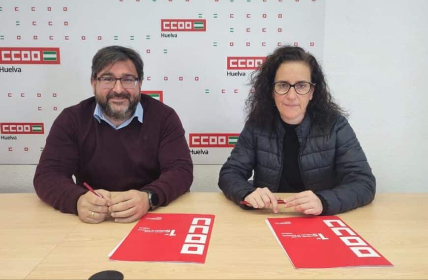 El acuerdo ha sido suscrito por Diego de Tomás Esponera, gerente de Gómez y Merino, y por Julia Perea, secretaria general de CCOO Huelva.