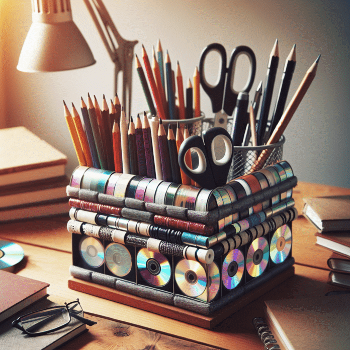 Convierte tus CDs Viejos en un Organizador Práctico y Estilizado 1 No lo sabía, pero reutilizando los CDs viejos que tenemos por casa podemos hacer este práctico organizador