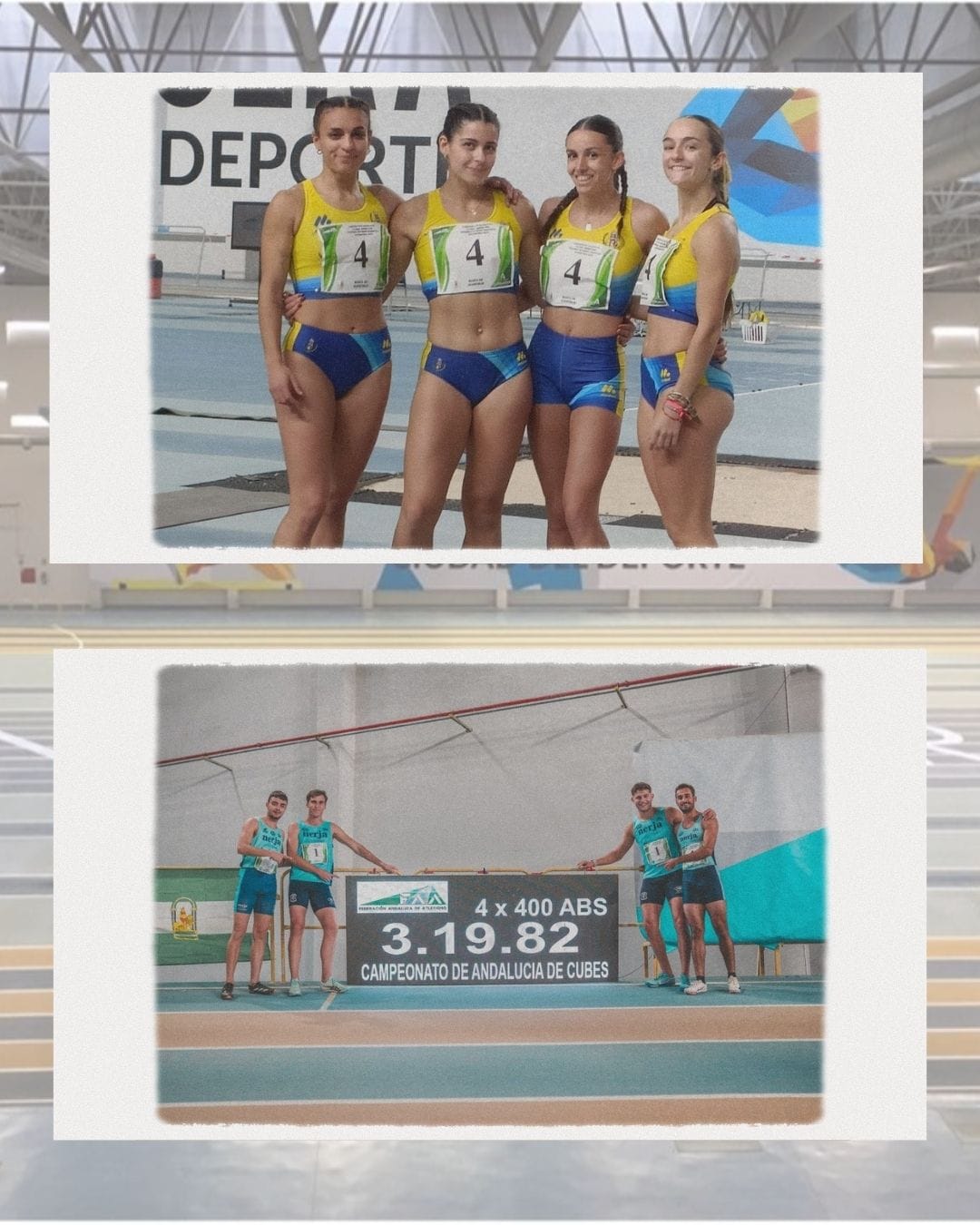 Dos Nuevos Récords Absolutos de Andalucía en Relevos 4x400m en Short Track – FAA