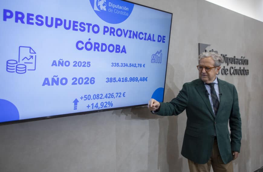 El Presupuesto de la Diputación para 2026 Aumenta un 14,92% y Supera los 385 Millones de Euros
