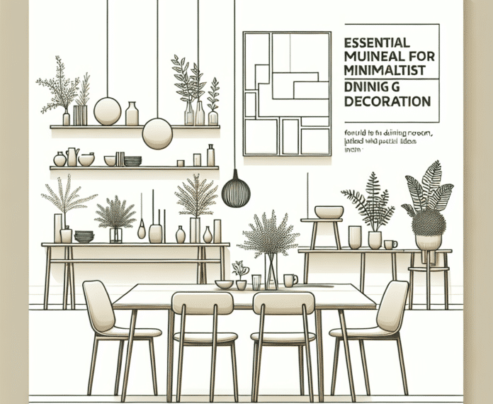 Comedor minimalista decorado