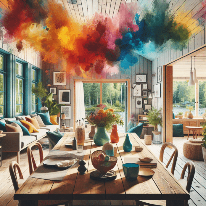 Explorando el Impacto del Color Drenching en el Diseño Interior de una Casa Sueca 1 Maisons du Monde