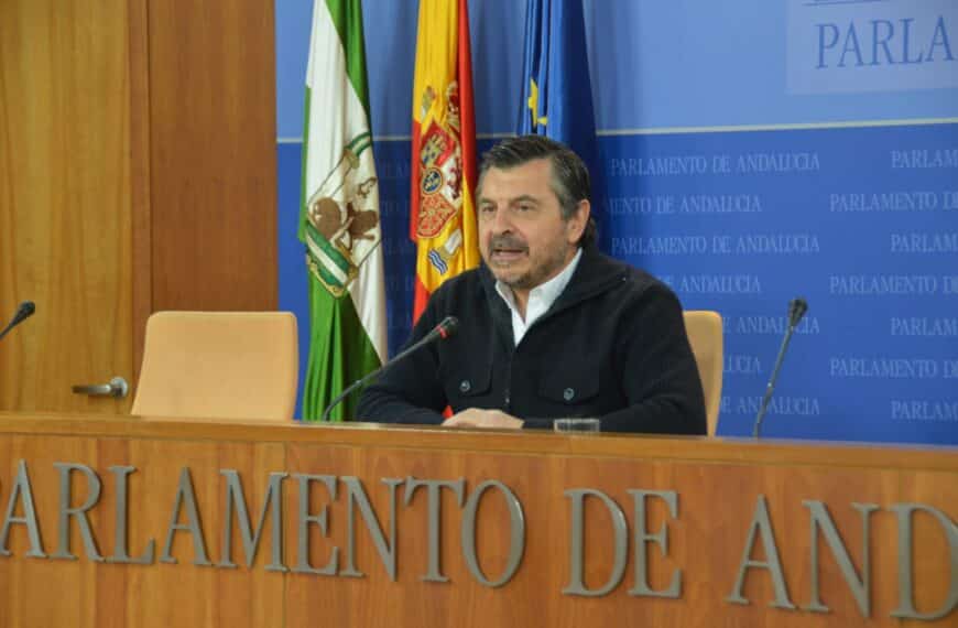 Toni Martín, en el Parlamento de Andalucía