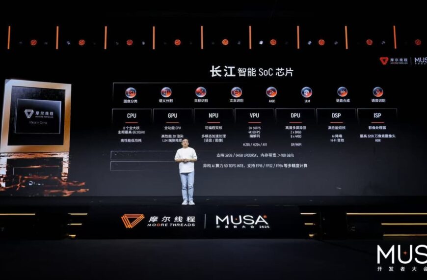 Moore Threads Revoluciona el ‘AI PC’ con el Lanzamiento de Yangtze: SoC Potente con NPU de 50 TOPS y 64 GB de LPDDR5X