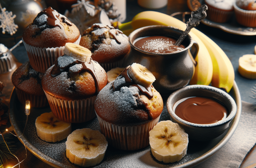 Muffins de Plátano y Chocolate: El Toque Dulce Perfecto para tu Brunch Navideño