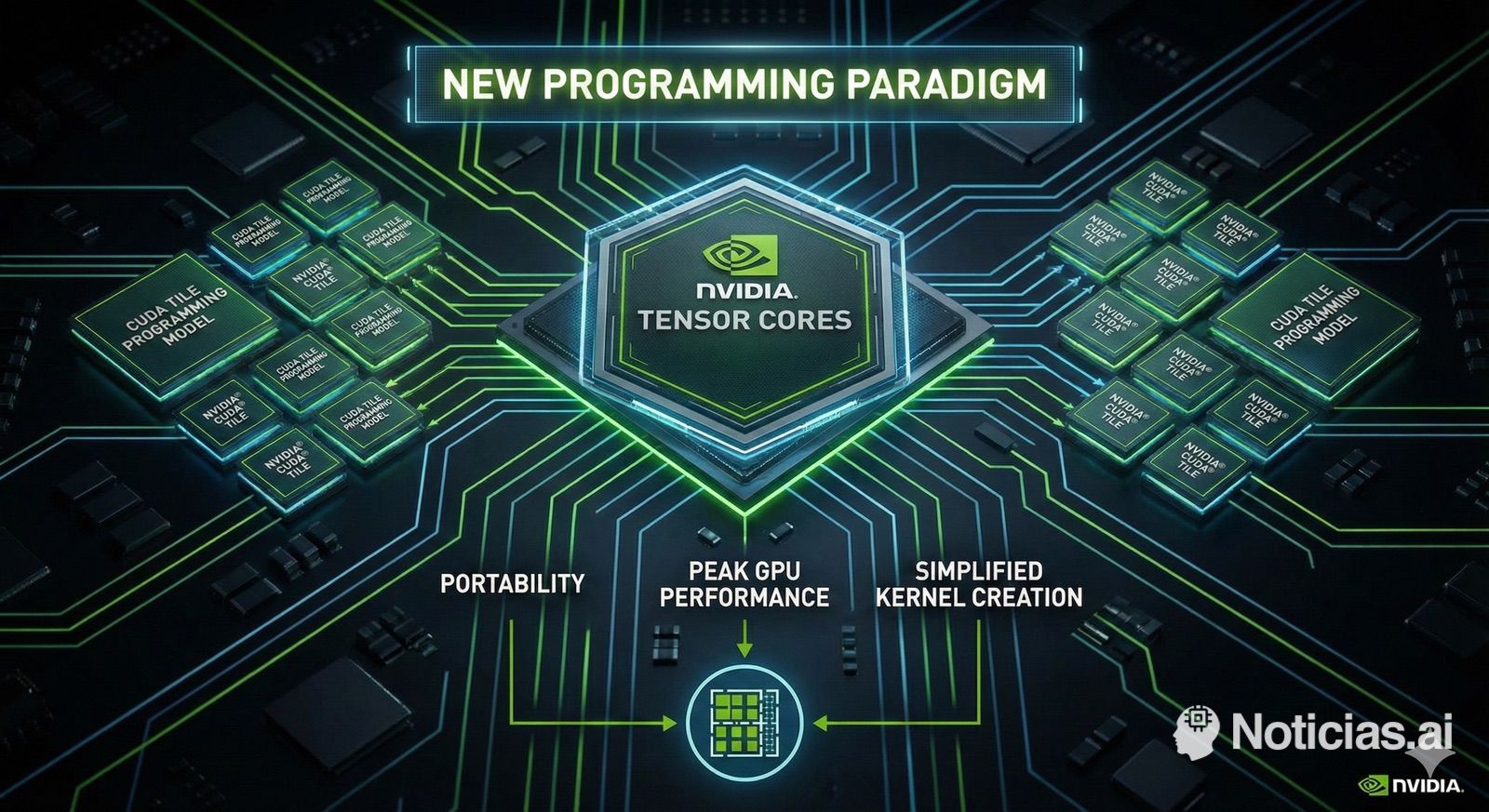 NVIDIA Revoluciona la Programación de GPUs: Presenta CUDA Tile para Transformar el Futuro del Cómputo 1 NVIDIA Revoluciona la Programacion de GPUs Presenta CUDA Tile para