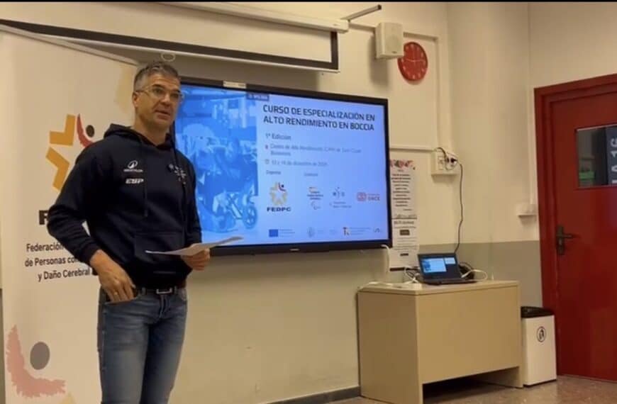 Antonio Ranchal, en el curso de especialización en Boccia.