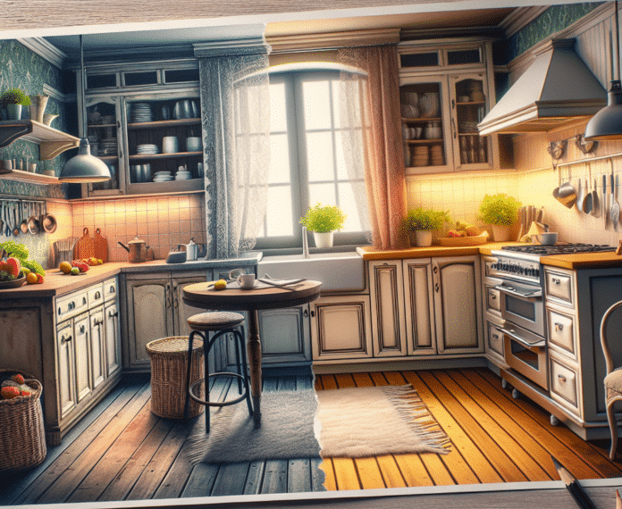 "Así era el aspecto de mi cocina desde 2021 hasta la actualidad, pero he decidido reformarla sin obras y quitar el vinilo de los muebles"