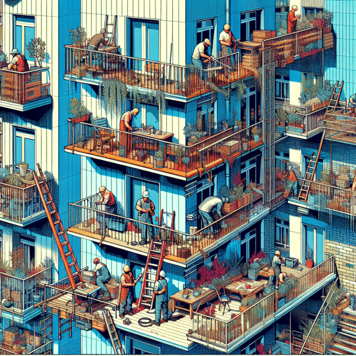 Quién tiene la obligación de reparar las barandillas de balcones y terrazas en una comunidad de vecinos, según la Ley de Propiedad Horizontal