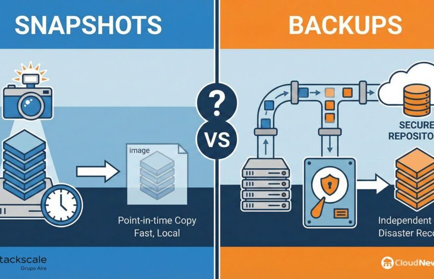 Snapshots vs Backups en Máquinas Virtuales: El Error Silencioso que Puede Comprometer tu Negocio